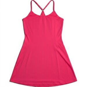 Outdoor Voices Exercise Dress XL Neon Pink Coral Activewear Built-in Shorts